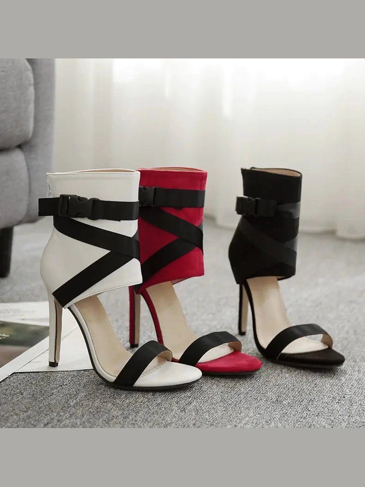 Summer New Peep-Toe Strappy High Heels - Courbe et Compagnie