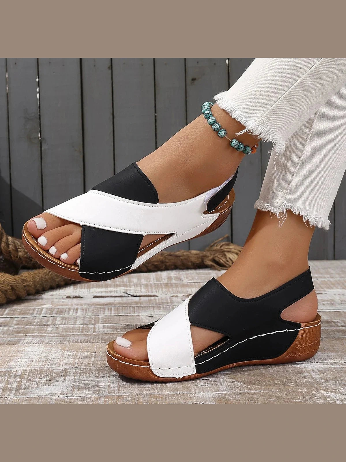 Summer Shoes Women Sandals Plus Size Walking Shoes Casual Women Shoe Wedge Sandals Ladies Party Female Footwear Women Sandal - Courbe et Compagnie