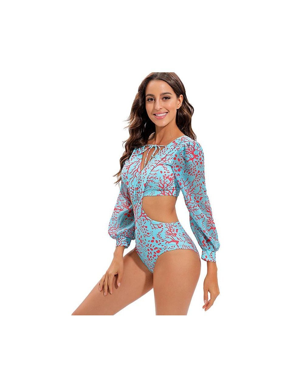 Surfing Swimsuit For Women Bikini Long Sleeve Swimwear Tiger Print Push Up Summer Bath Suit Two Piece Surfing Rash Guard Bikini Long Sleeve Swimsuit Set - Courbe et Compagnie