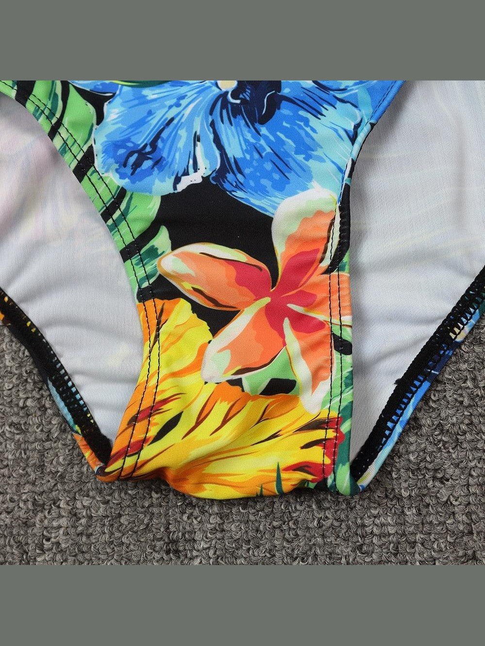 Surfing Swimsuit For Women Bikini Long Sleeve Swimwear Tiger Print Push Up Summer Bath Suit Two Piece Surfing Rash Guard Bikini Long Sleeve Swimsuit Set - Courbe et Compagnie