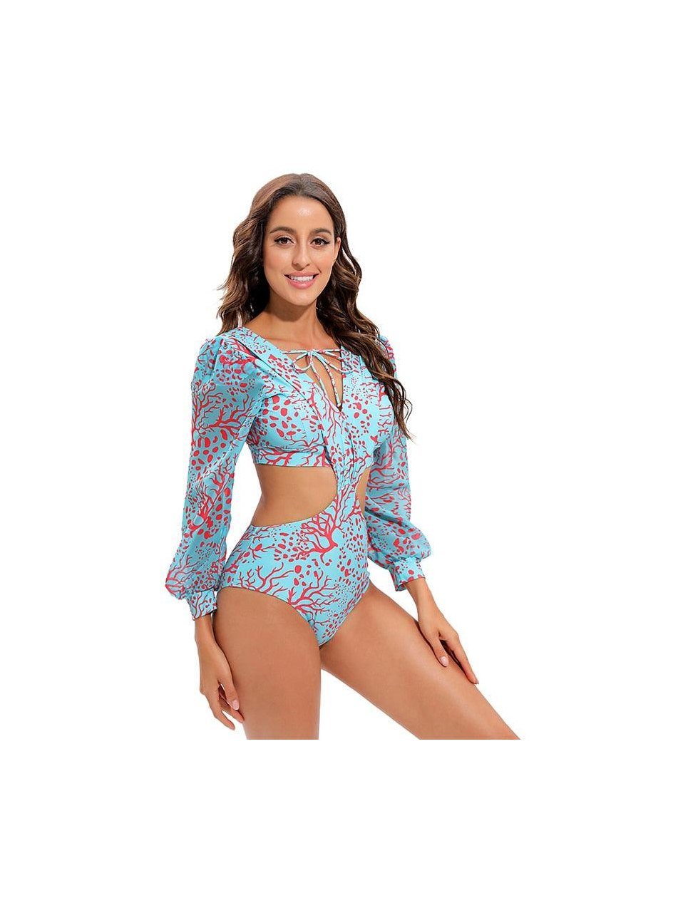 Surfing Swimsuit For Women Bikini Long Sleeve Swimwear Tiger Print Push Up Summer Bath Suit Two Piece Surfing Rash Guard Bikini Long Sleeve Swimsuit Set - Courbe et Compagnie