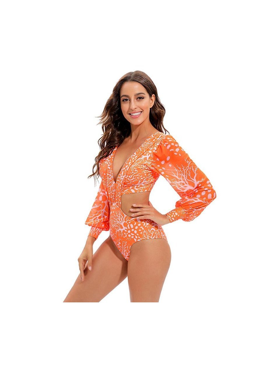 Surfing Swimsuit For Women Bikini Long Sleeve Swimwear Tiger Print Push Up Summer Bath Suit Two Piece Surfing Rash Guard Bikini Long Sleeve Swimsuit Set - Courbe et Compagnie