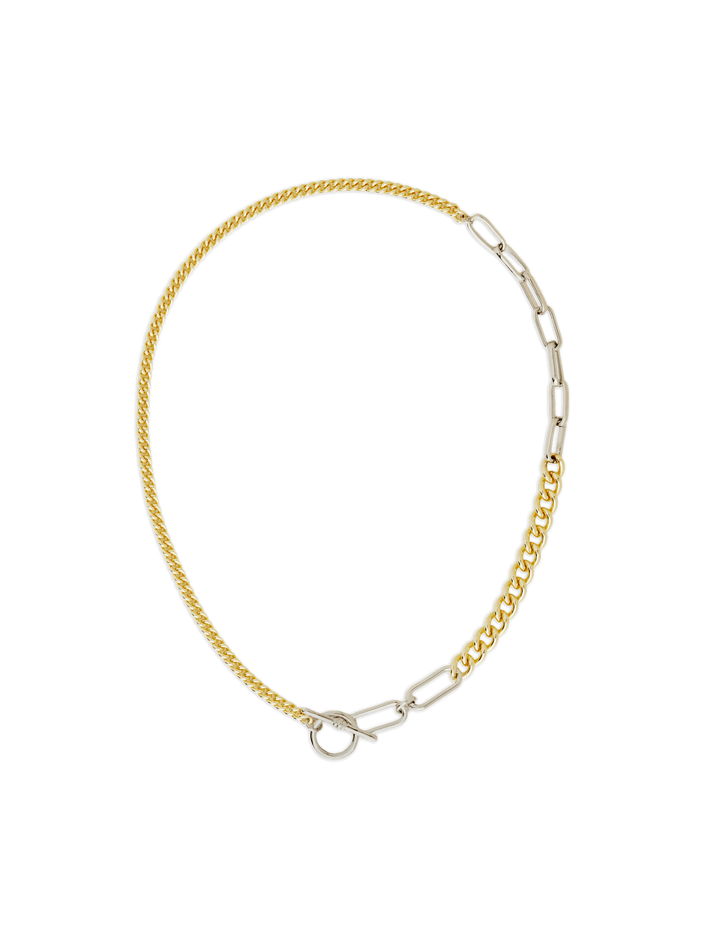 Suzanne Mixed Link Dual Tone Chain Necklace - Courbe et Compagnie