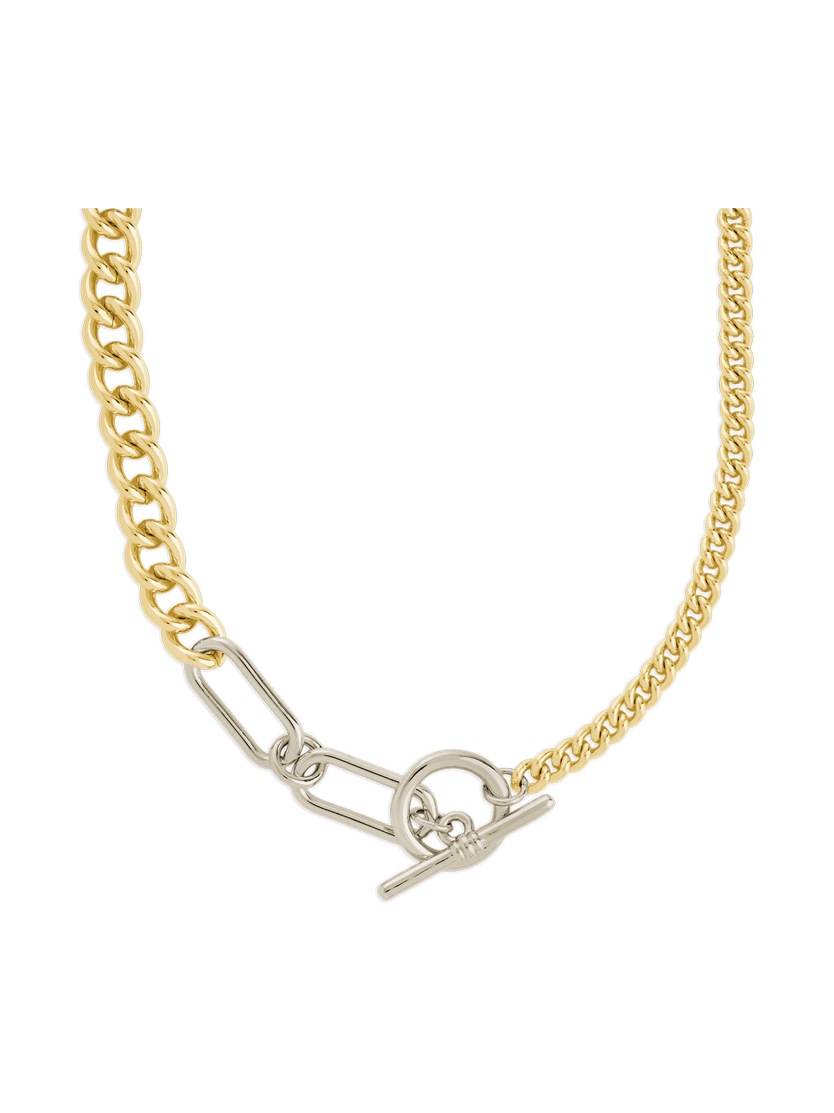 Suzanne Mixed Link Dual Tone Chain Necklace - Courbe et Compagnie