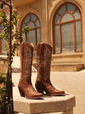 Sylvia Prairie Leather Boots - Courbe et Compagnie