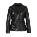 Talisa Womens 2 Button New Zealand Leather Blazer - Courbe et Compagnie