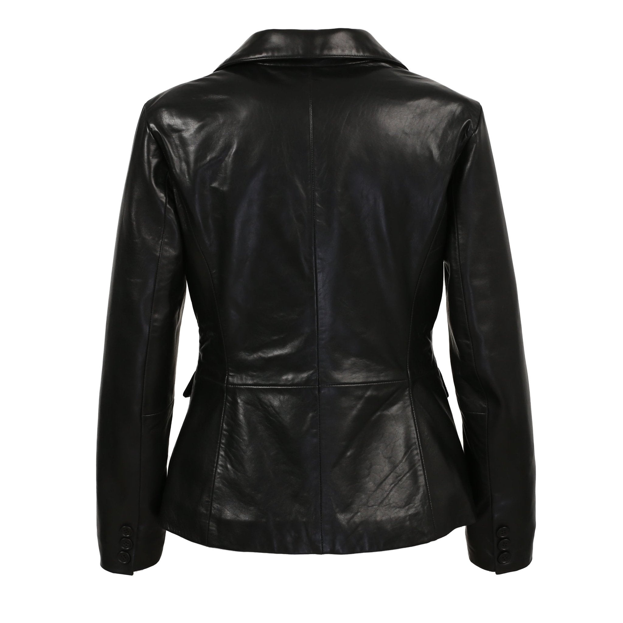 Talisa Womens 2 Button New Zealand Leather Blazer - Courbe et Compagnie