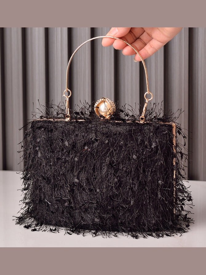Tassel Handbags Women Dress Party Evening Bag Fashion Luxury Designer Square Bags Crossbody Shoulder Bag Ladies - Courbe et Compagnie