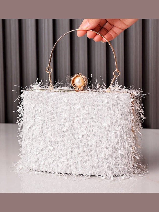 Tassel Handbags Women Dress Party Evening Bag Fashion Luxury Designer Square Bags Crossbody Shoulder Bag Ladies - Courbe et Compagnie