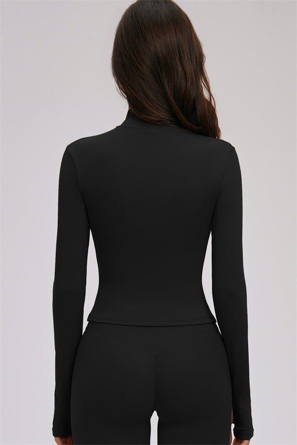 The Kinetic Zip Jacket Cross Back Sports Bra Leggings 3-Piece Set - Courbe et Compagnie
