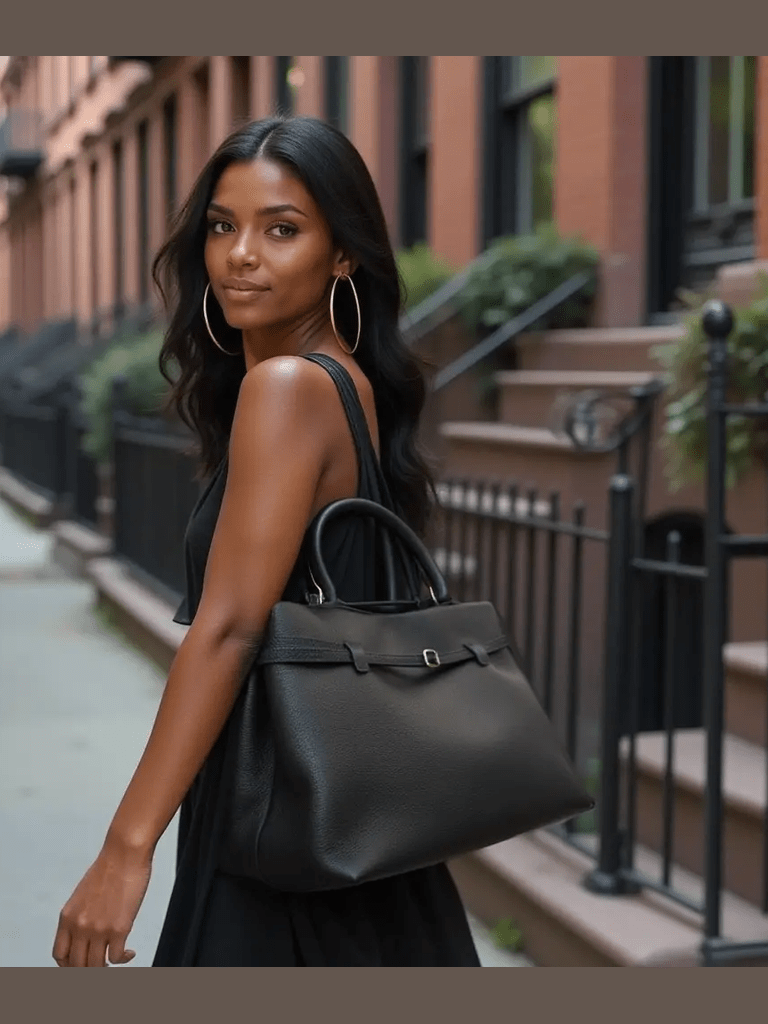 THE XL SARAH LARGE BELT TOTE BAG - Courbe et Compagnie