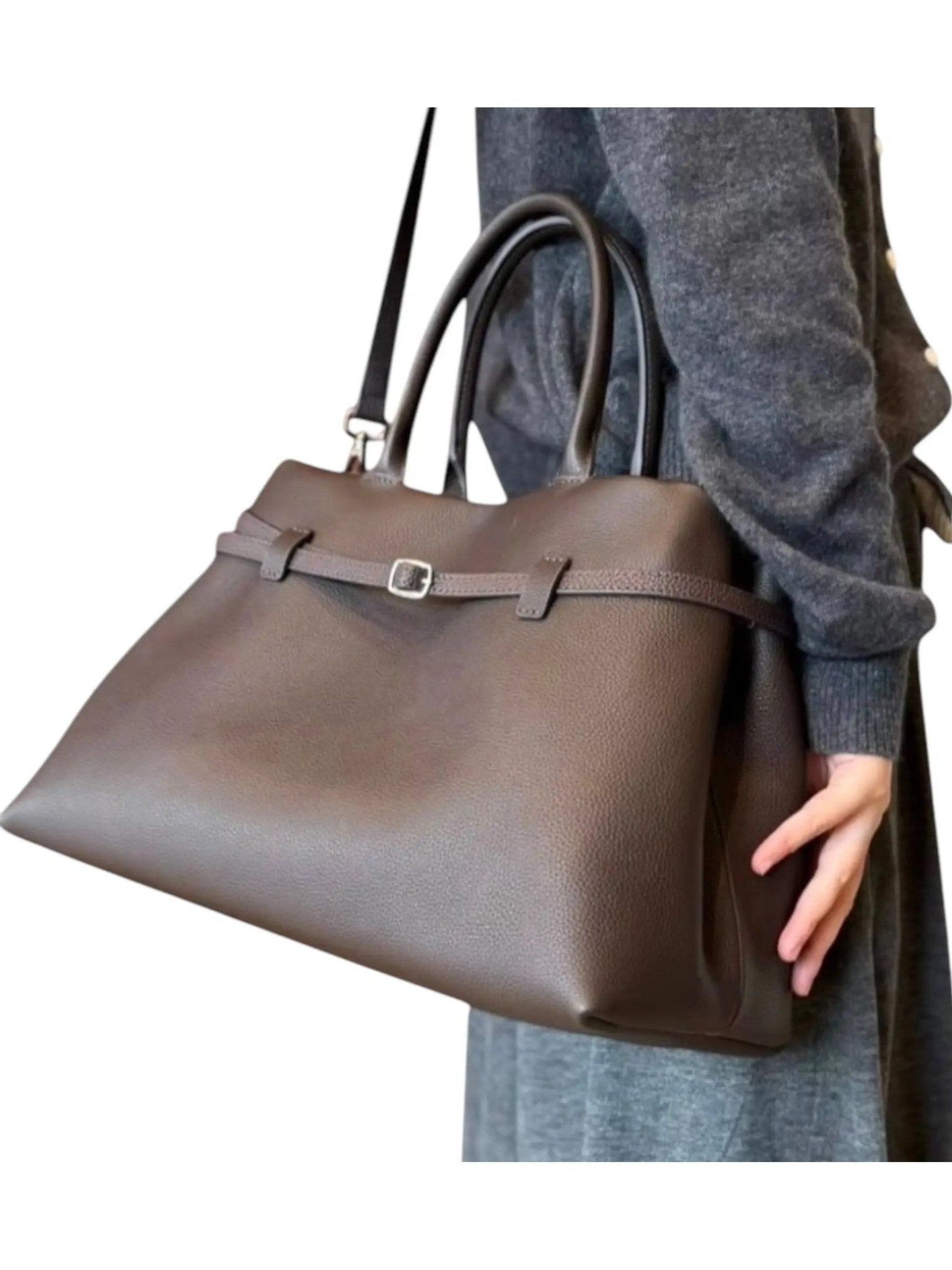 THE XL SARAH LARGE BELT TOTE BAG - Courbe et Compagnie