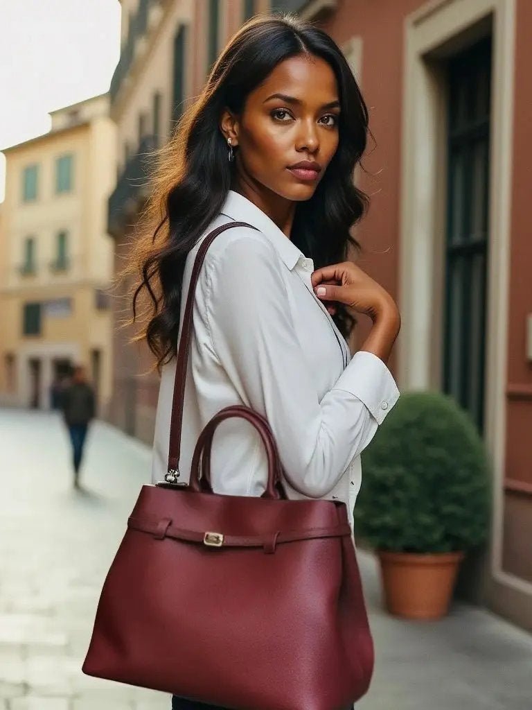 THE XL SARAH LARGE BELT TOTE BAG - Courbe et Compagnie