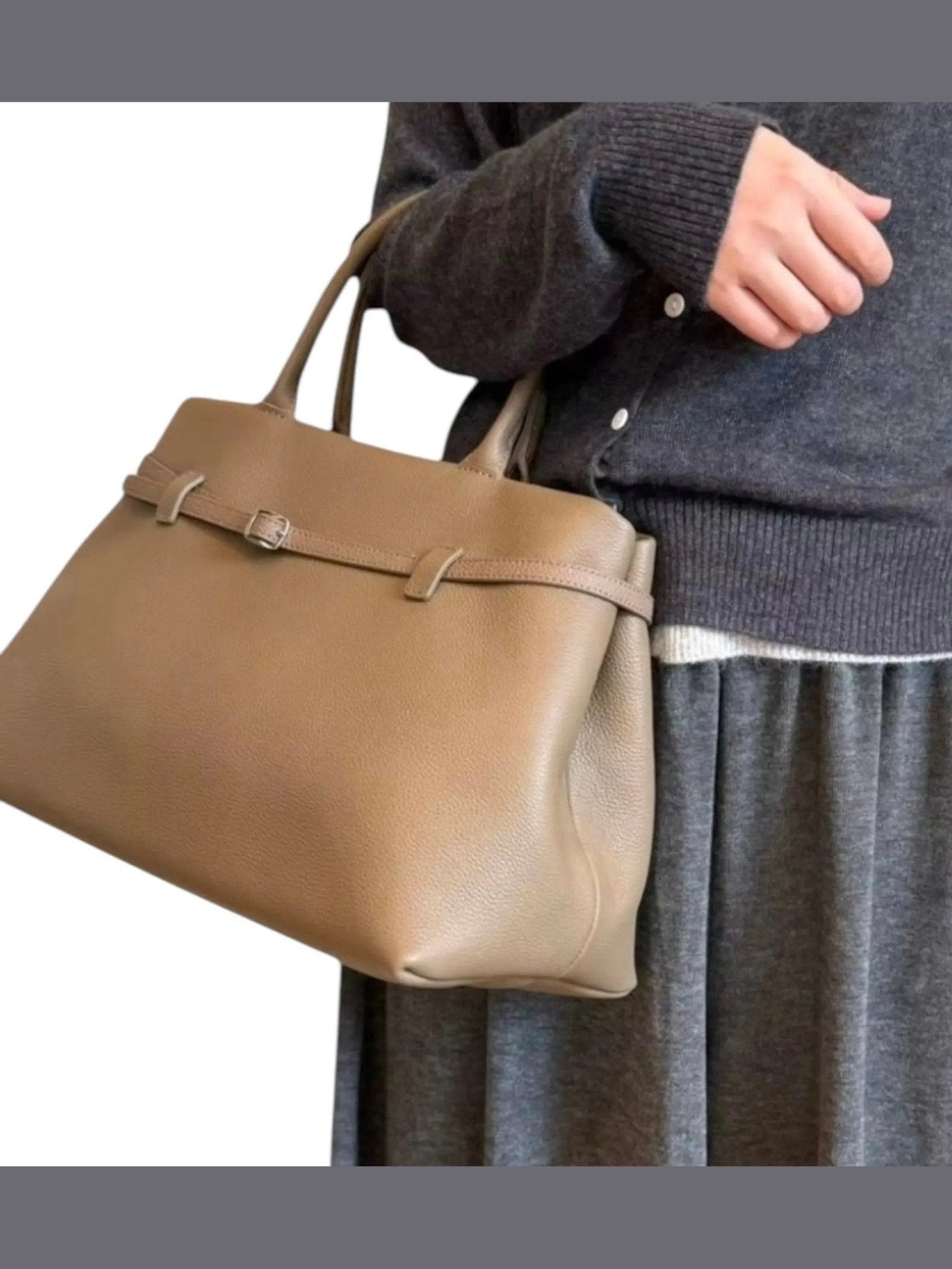 THE XL SARAH LARGE BELT TOTE BAG - Courbe et Compagnie