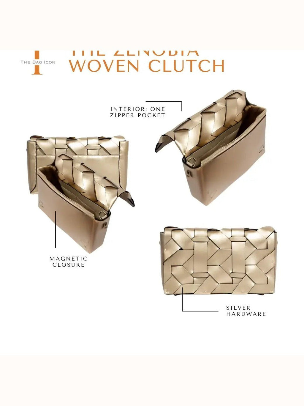 THE ZENOBIA WOVEN CLUTCH - Courbe et Compagnie
