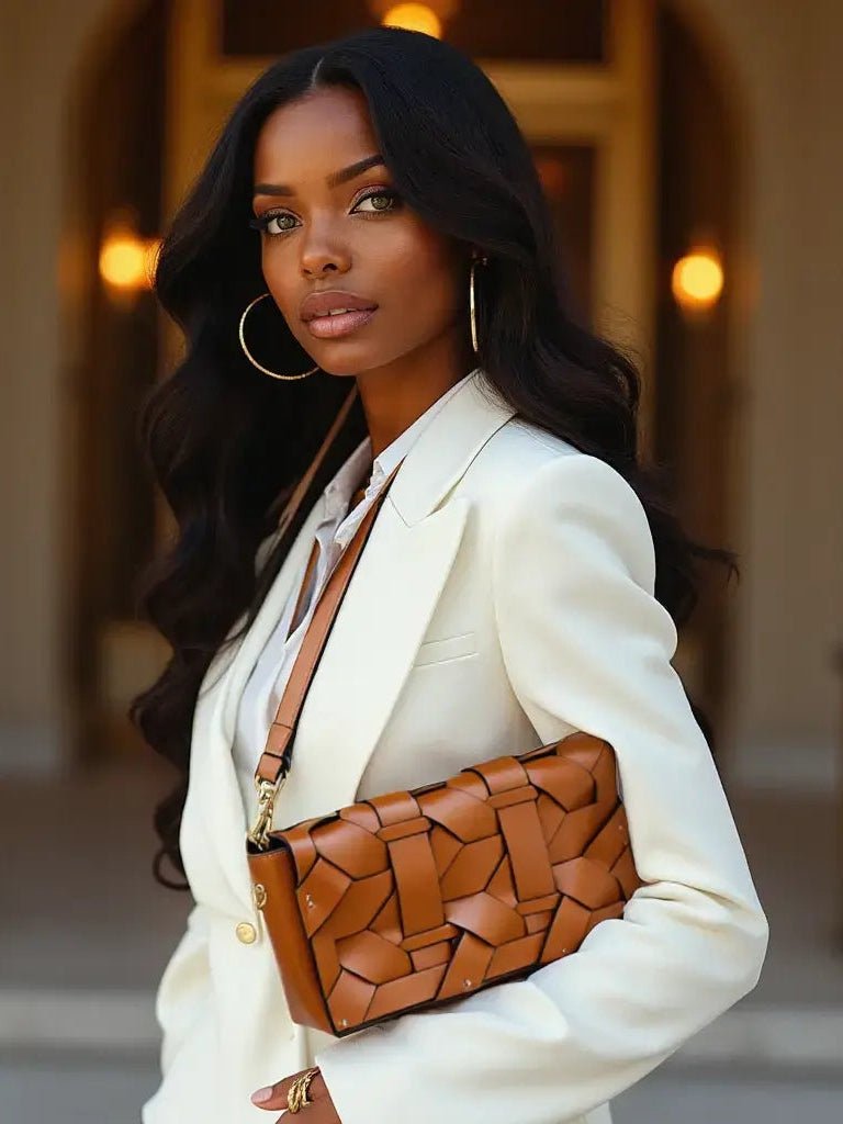 THE ZENOBIA WOVEN CLUTCH - Courbe et Compagnie