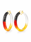 Tie Dye Lucite Hoops in Earth - Courbe et Compagnie