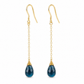London Blue Topaz Chain Drop Earrings