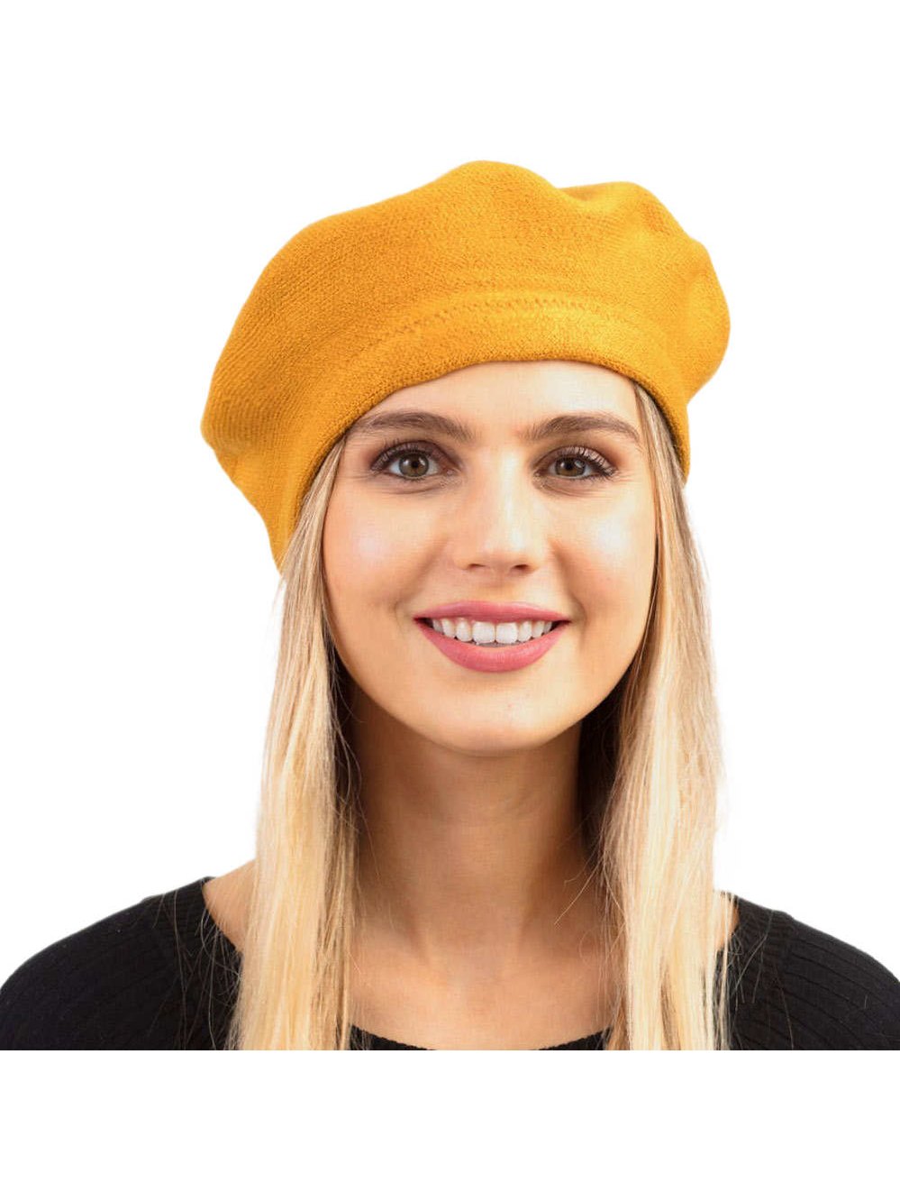 Trendy Fashionable Winter Stretchy Solid Beret Hat - Courbe et Compagnie