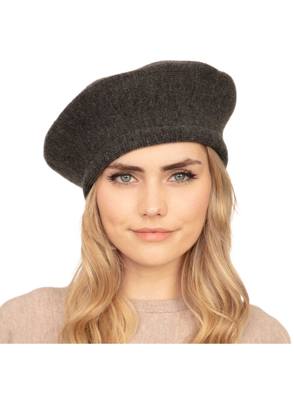 Trendy Fashionable Winter Stretchy Solid Beret Hat - Courbe et Compagnie