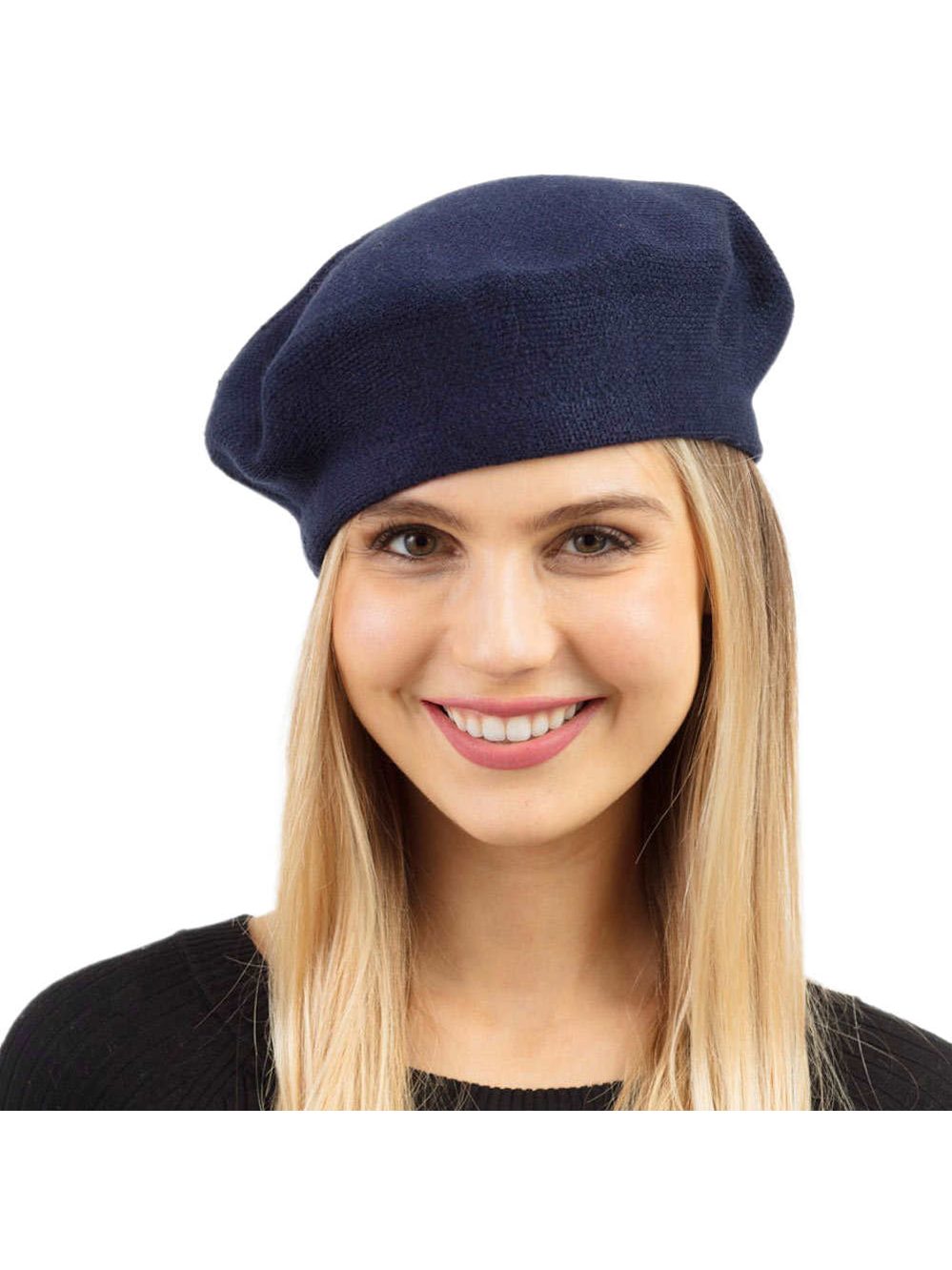 Trendy Fashionable Winter Stretchy Solid Beret Hat - Courbe et Compagnie