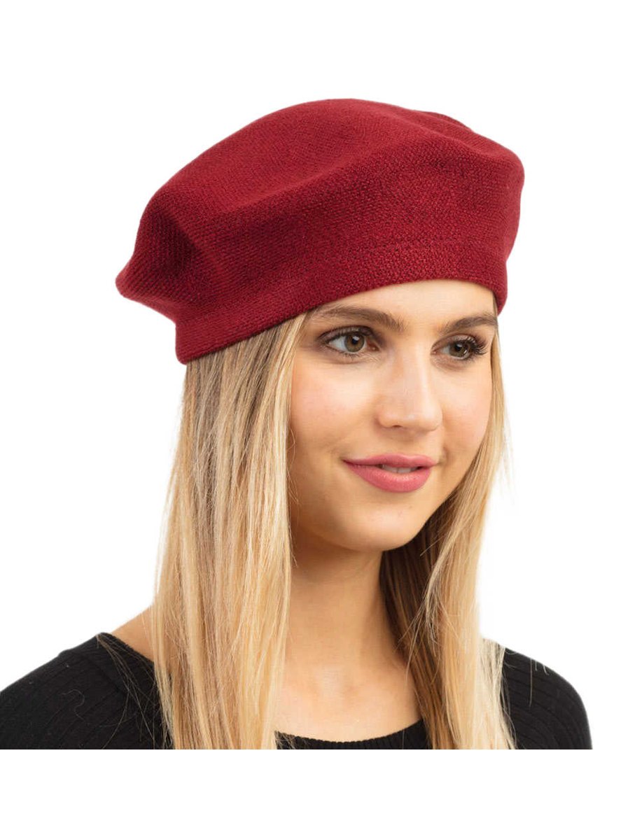 Trendy Fashionable Winter Stretchy Solid Beret Hat - Courbe et Compagnie