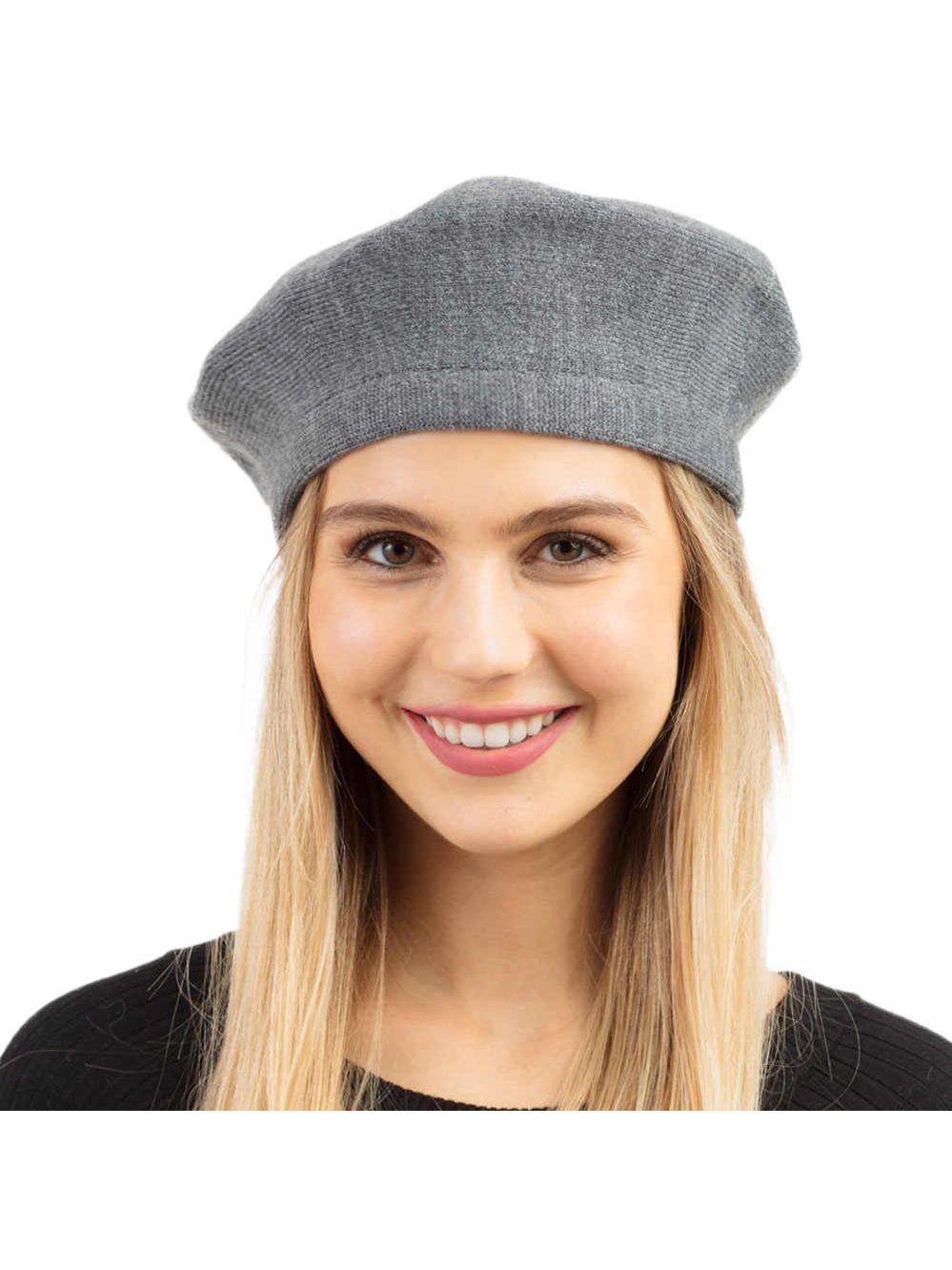 Trendy Fashionable Winter Stretchy Solid Beret Hat - Courbe et Compagnie