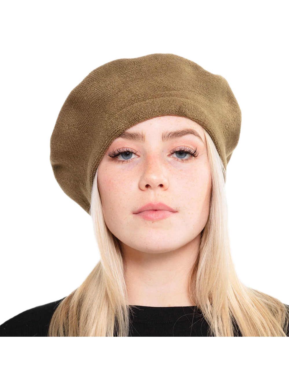 Trendy Fashionable Winter Stretchy Solid Beret Hat - Courbe et Compagnie