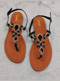 Trendy Summer Women's Shoes Beautiful Crystal Shiny Flat Sandals With Back Strap Footwear Rhinestones Flat Sandals Strappy Comfort Open Toe Flat Women Sandals - Courbe et Compagnie