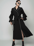 TRIBECA Ruffle Long Coat BYMANYC ® New York - Courbe et Compagnie