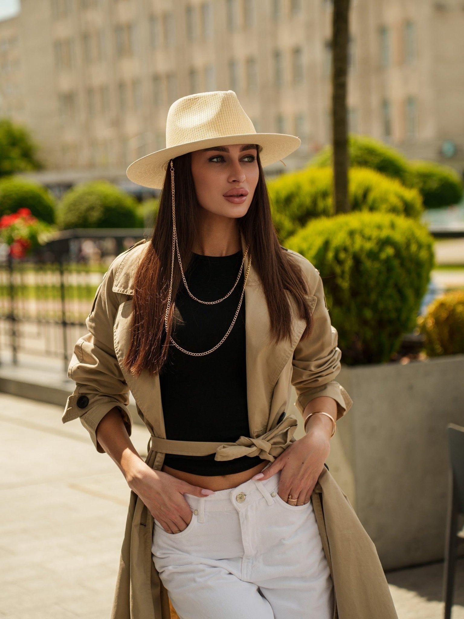 Tribli Doble-Chain Paper Straw Hat - Courbe et Compagnie
