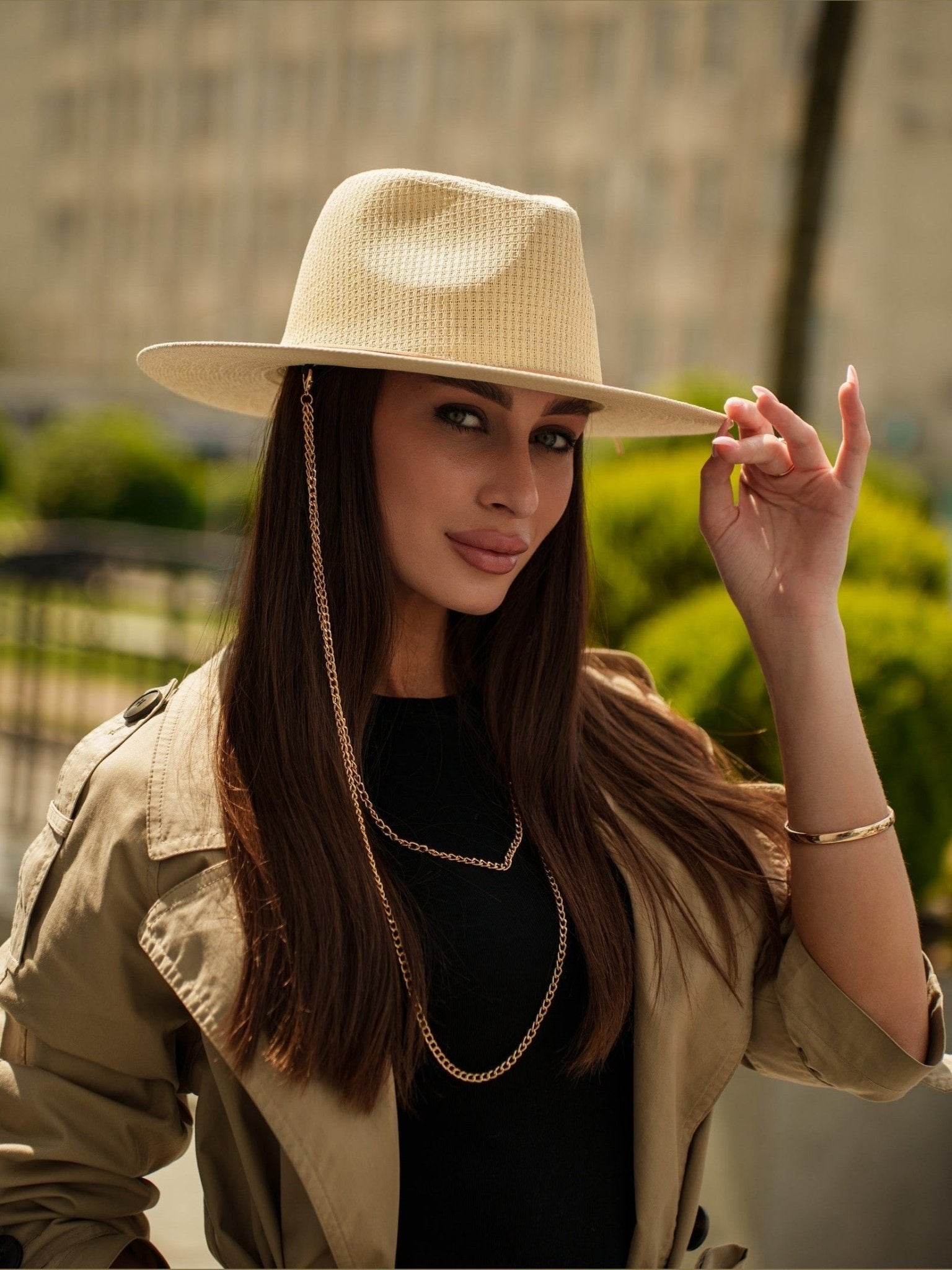 Tribli Doble-Chain Paper Straw Hat - Courbe et Compagnie