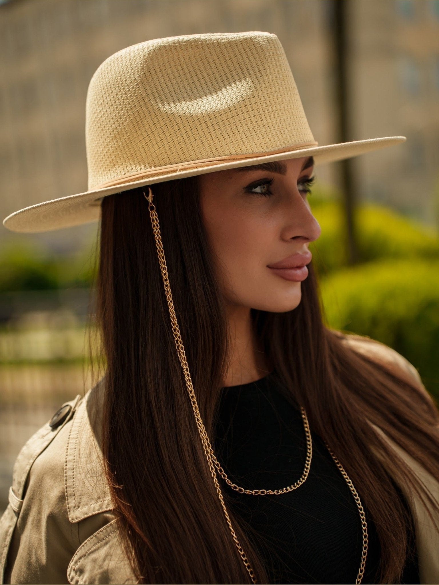 Tribli Doble-Chain Paper Straw Hat - Courbe et Compagnie