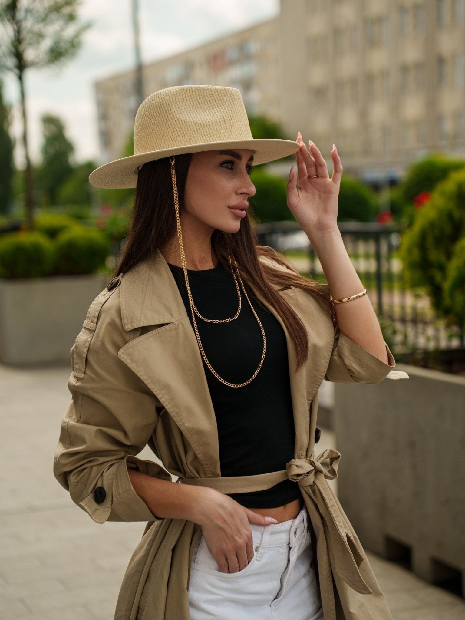Tribli Doble-Chain Paper Straw Hat - Courbe et Compagnie