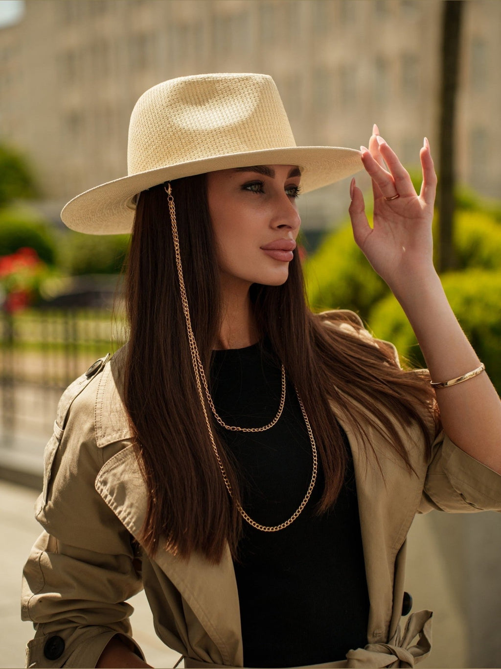 Tribli Doble-Chain Paper Straw Hat - Courbe et Compagnie