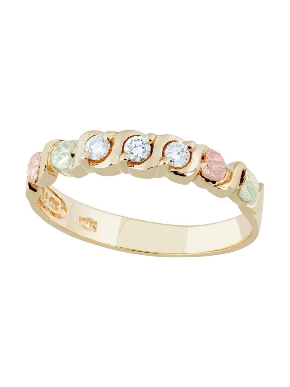 Triple Diamond - Black Hills Gold Ladies Ring - Courbe et Compagnie