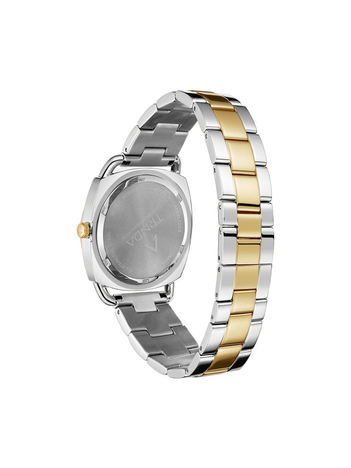 Trnda Women's Stainless Steel Watch, Silver-Gold Band | Trn-35.8 - Courbe et Compagnie