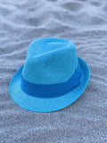 Turquoise Sun Fedora Hat - Courbe et Compagnie