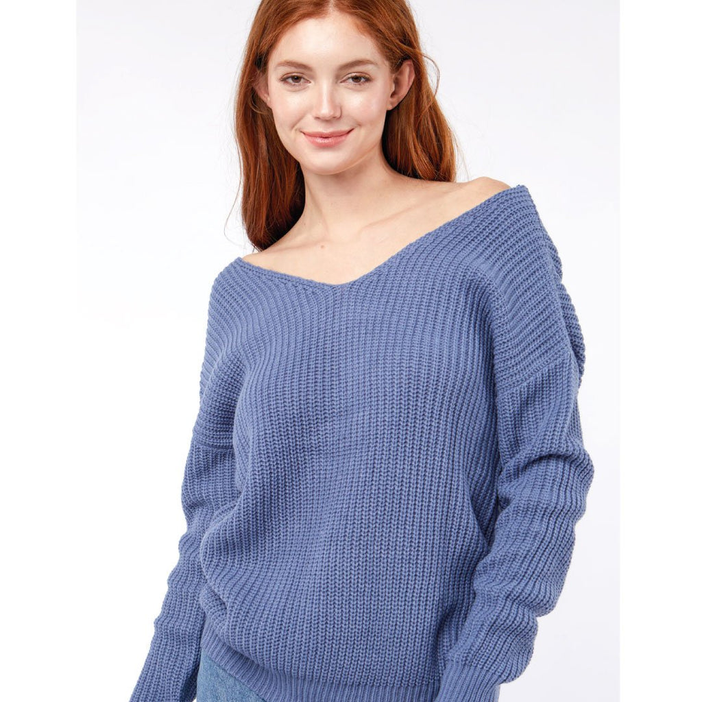 Twisted Back Sweater - Courbe et Compagnie