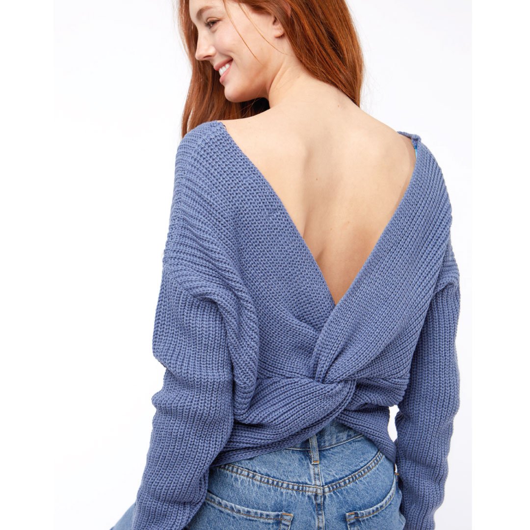 Twisted Back Sweater - Courbe et Compagnie