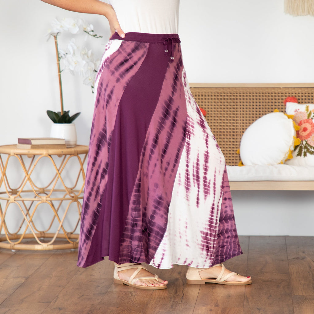 Twisted Maxi Tie-Dye Skirt - Courbe et Compagnie