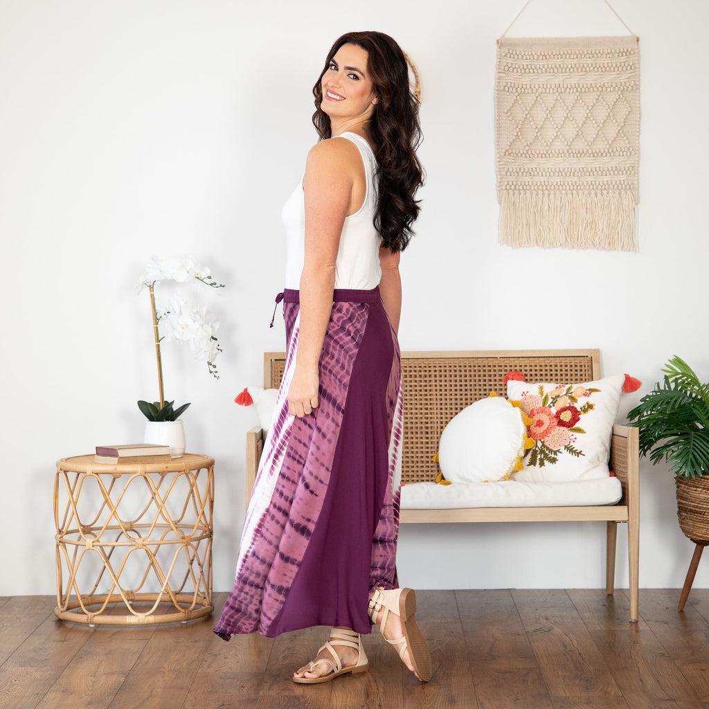 Twisted Maxi Tie-Dye Skirt - Courbe et Compagnie