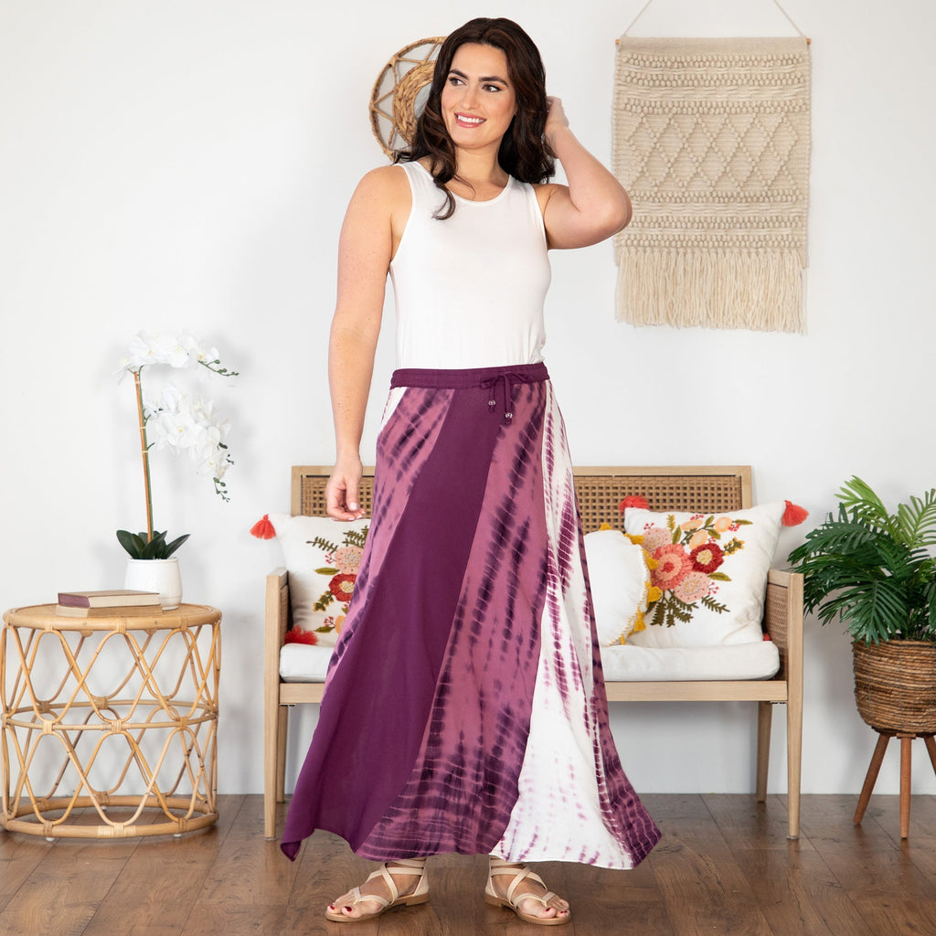 Twisted Maxi Tie-Dye Skirt - Courbe et Compagnie