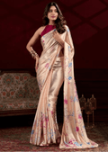 Vaanya Blush Satin Silk Saree - Courbe et Compagnie