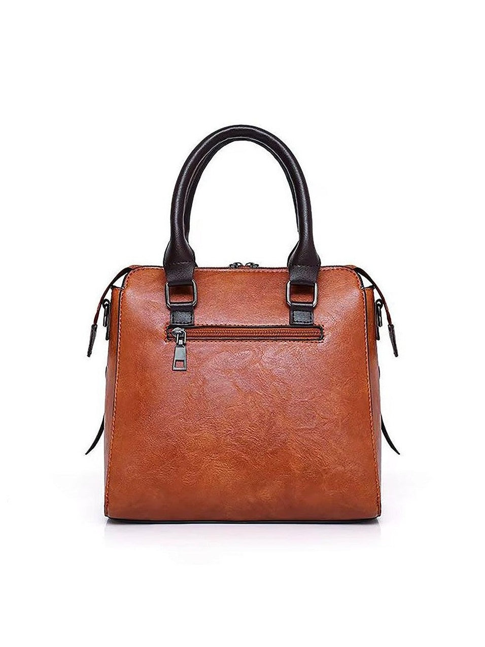 Vintage Leather 4-Piece Messenger Bag Set | Luxury Leather Tote, Clutch & Wallet Set - Courbe et Compagnie