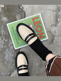 Vintage Slip-On Leather Shoes for Women - Courbe et Compagnie