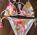 Watercolor Sandy Hibiscus Recycled Swimwear - Courbe et Compagnie
