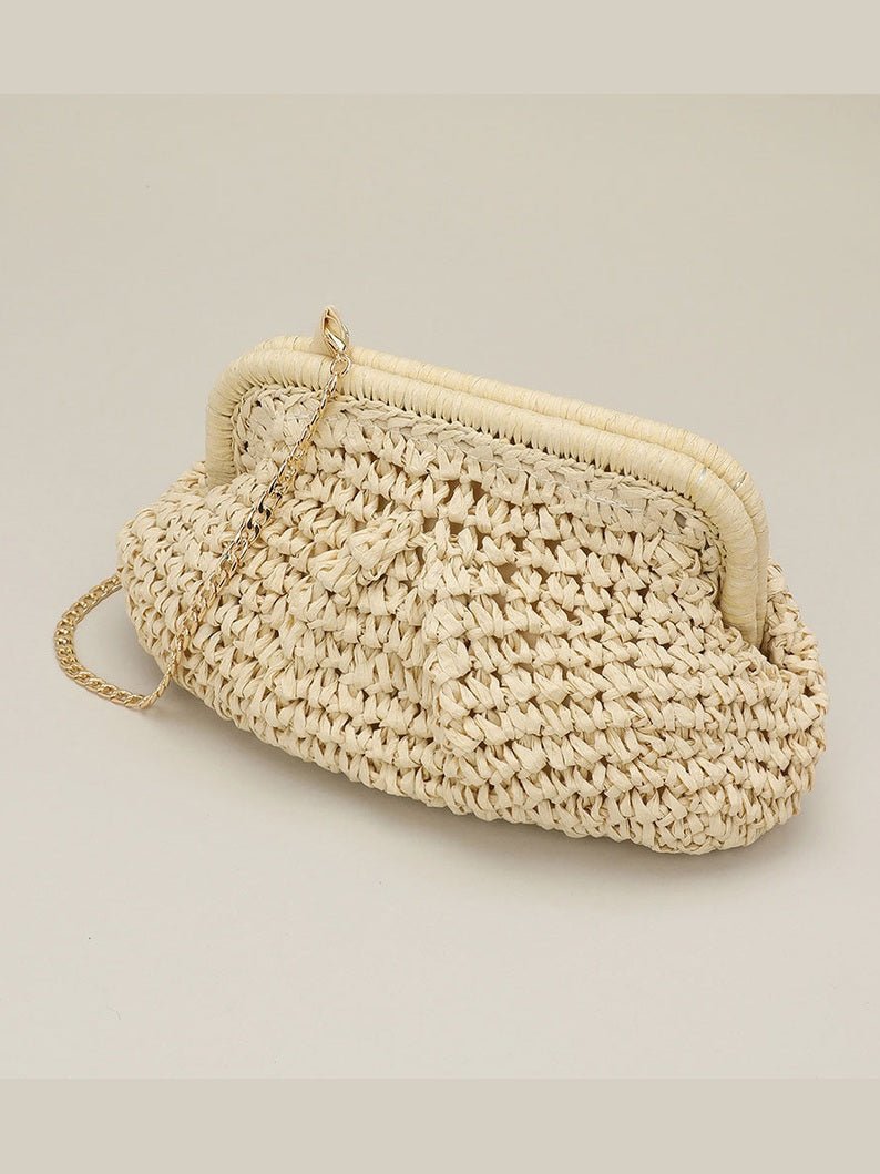 Weave Dumpling Hand Bag / Clutch / Crossbody Bag - Courbe et Compagnie