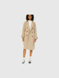 Women Double Breasted Trench Coat Khaki For Everyday Street Style - Courbe et Compagnie