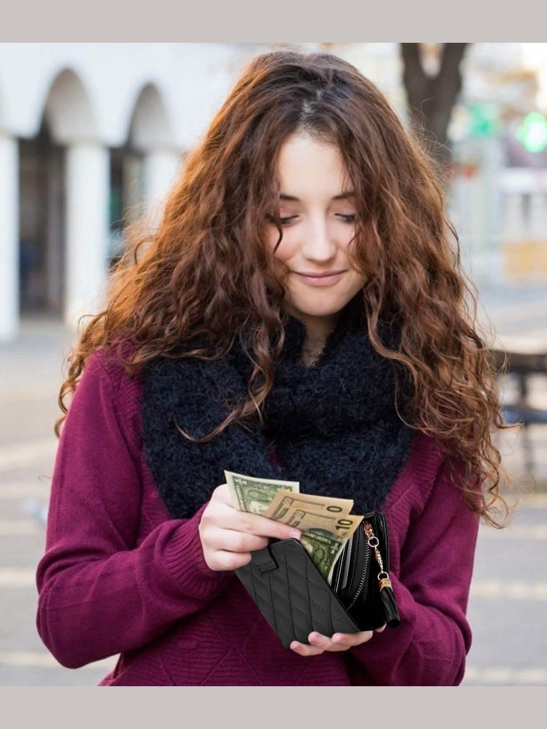 Women PU Leather Clutch Wallet - Courbe et Compagnie